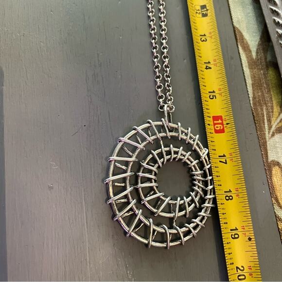 Karine Sultan Silver Tone Pendant Necklace NEW - Picture 8 of 11